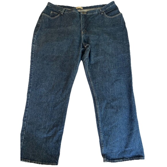 Womens Riders By Lee Relaxed Blue Jeans Straight Leg Size 26W - Picture 1 of 10
